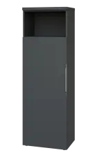 SIN 5 - 6DN kancelářská skříň, 1-dveřová/nika, levá, 1820x600x400, antracit